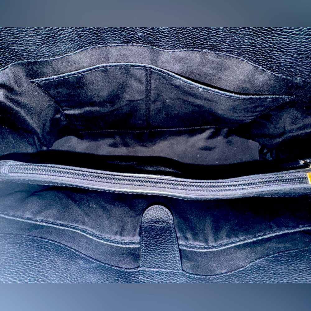 LAUREN RALPH LAUREN Large Bag Leather Black Carryover Laptop Satchel AUTHENTIC - Picture 15 of 16